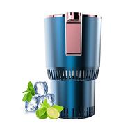 Mini frigorifero auto Cup Warmer, auto Cup Cooler Car Cup Fridge Cup Holder Electric Cooling Heater Coffee Warmer per bevande lattine caffè (colore: blu, dimensioni: 105 x 95 x 165 mm)