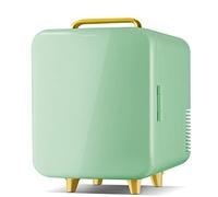 Mini Frigorifero, Frigorifero Termoelettrico Portatile AC da 8 Litri for Camera da Letto, Auto, Viaggi A Casa, Mini Frigorifero for La Cura della Pelle, Cibo, Medicina,White (Color : Green)