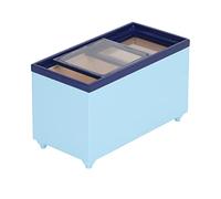 Mini Frigorifero per Casa delle Bambole, Squisito in Scala 1:12 (BLUE) | Resistente legno di betulla, ottimo per l\'arredamento della cucina, divertente per il gioco genitore-figlio