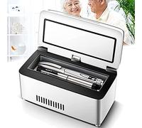 Mini frigorifero per insulina, caricatore USB, mini frigorifero portatile per insulina per auto, per mantenere il diabete al fresco circa 8-10 ore, 2 batterie