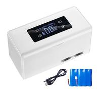 Mini frigorifero portatile insulina frigorifero Mini Cooler Box Display LED 2-8 ° C Medicina auto frigorifero droga frigorifero grande spazio 10200mAh batteria al litio 2battery