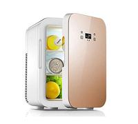 Mini frigorifero TEmkin da 12 l/8 lattine, frigorifero per auto per la cura della pelle, cosmetici, snack, piccolo frigorifero portatile silenzioso AC/DC, refrigeratore e scaldavivande elettrico per