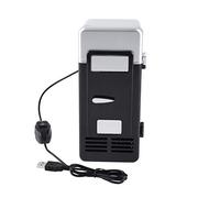 Mini frigorifero USB, mini frigorifero portatile per viaggi in hotel per auto per l'home office(Nero)