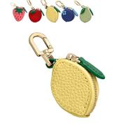 Mini Fruit Charm Wallet - Keychain Coin Purse with Zipper Closure, Small Coin Organizer, Detachable Fruit Charm, Girls Fashion Accessory, for Girls & Women (#2)