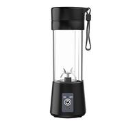 Mini Frullatore, Personal Blender, Portable Juicer Cup Frullatore elettrico USB Frullatore, ricaricabile, sei lame in 3D per un superbo mixaggio, 380mL Black