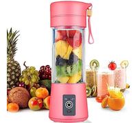 Mini Frullatore, Personal Blender, Portable Juicer Cup Frullatore Elettrico USB Frullatore, Ricaricabile, Sei Lame in 3D Per un Superbo Mixaggio, 380mL Rosa