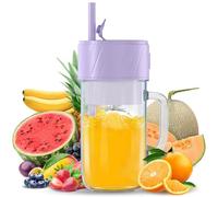 Mini Frullatore Portatile, 400ML Mini Mixer Per Smoothies Bicchiere Di Miscelazione Usb Con 6 Lame Per Frullati E Frullati Frullatore Personale Elettrico Per L’Ufficio E La Palestra, Viaggi