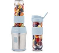 Mini frullatore - SMOO16 - 300 W - 570 mL - Blu pastello - 2 bottiglie dacqua incluse
