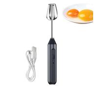Mini frusta per crema senza fili - acciaio inossidabile ABS 3,5 x 3 x 18 cm | Frusta per uova elettrica a mano ricaricabile tramite USB | montalatte senza fili a 3 velocità regolabile