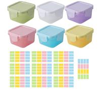 Mini Frutta E Verdura Da 6 Pezzi, 32 Adesivi Rettangolari Colorati, Piccoli Contenitori Per Alimenti, Mini Contenitori Per Congelatore, Frutta E Verdura Resistente Al Calore