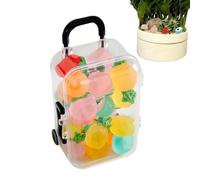 Mini frutti in resina 20 pezzi statuine di frutta in resina con valigetta | Miniature per la casa delle bambole per Bambini e Ragazzi, Casa delle Bambole, Giardino Fatato, Acquario, Fai da Te e Ar