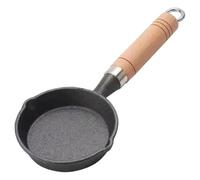 Mini Frying Pan Nonstick Skillet - Flat Deepened Small Cast Iron Pan With Wooden Handle, Anti Scald Heat Resistant Design For Eggs Omelettes Dumplings Noodles And Soup Cooking | Kitchen Home Use