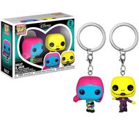 MINI FUNKO POP POCKET KEYCHAIN PORTACHIAVI DISNEY SALLY & JACK NIGHTMARE BEFORE