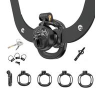 Mini Gabbia da Allenamento da Uomo con 1 Cinturino Elastico di Sostegno + 4 Clip Regolabili (43 mm/46 mm/49 mm/51 mm)-ITMA15 (Nero, 15-3)