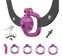 Mini Gabbia da Allenamento da Uomo con 1 Cinturino Elastico di Sostegno + 4 Clip Regolabili (43 mm/46 mm/49 mm/51 mm)-ITMA15 (Viola, 15-1)