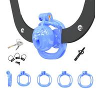 Mini Gabbia da Allenamento da Uomo con 1 Cinturino Elastico di Sostegno + 4 Clip Regolabili (43 mm/46 mm/49 mm/51 mm)-ITMA15 (Blu, 15-3)
