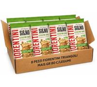 Mini Gallette Triangolari Mais e Legumi Bio Senza Glutine 80 g Snack Non Fritto Disponibile in Confezione da 4 o 8 Pezzi (8X Mini Gallette Triangolari di Mais)