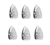 Mini ganci per auto Bling per maschera, 6 pezzi mini gancio carino sul cruscotto per chiavi, maschera, auricolare, cavo di ricarica. (D'argento)