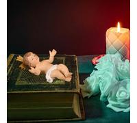 Mini Gesù Figure Statue -La Natività Scene di Pasqua, Sculture colorate di | Piccole statue bambola piccole set, ornamento da tavola multifunzionale, nascita di Gesù Cristo Cross con mani aperte