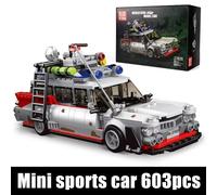 Mini Ghost Busters Car Ecto-1 Cadillac Bricks Set Cotruzione 603pcs