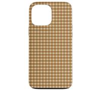 Mini Gingham Fall Pattern Mocha Coffee Aesthetic Case Custodia per iPhone 13 Pro Max