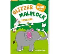 Mini Glitzer Malblock to go. Zootiere: Mit bunten Glitzerseiten. Für Kinder ab 5 Jahren