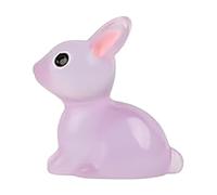 Mini Glowing Statue Light Up Dark Resin Figure For Fairy Garden Easter Egg Fillers DIY Glass Container Craft Scatola da ufficio Cioccolato (viola, taglia unica)