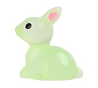 Mini Glowing Statue Light Up Dark Resin Figure For Fairy Garden Easter Egg Fillers DIY Glass Container Craft Scatola da ufficio Cioccolato (verde, taglia unica)
