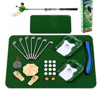 Mini Golf Game Set Funny Tiny Golfer,Fun Tabletop Putting Games with Tiny Golfer,Funny Tabletop Tiny Golfers Game For Kids,for Family Indoor Outdoor and Boys Girls (red)