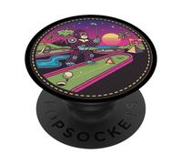 Mini Golf Gorilla Humor Famiglia Golfers PopSockets PopGrip Adesivo