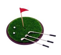 Mini Golf Mettere Erba Modello Figurine Set Legno Metallo Casa di Bambola Scena Display Accessori Figura Decorativa Accessori Campo da Golf in miniatura