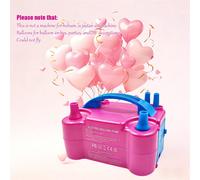 Mini gonfiatore elettrico per palloncini, con doppia bocchetta, 220V 300W spina EU, gonfia 1 palloncino in 3 secondi, portatile con manico (arancione, magenta) - ideale per il ritorno a scuola, primav