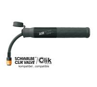 SKS Germany Airflex Explorer CLIK TEC Mini pompa per bicicletta (pompa per il sistema CLIK Valve, tubo estensibile con testa valvola CLIK TEC, manico ergonomico con componenti morbidi), nero