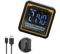 Mini goniometro digitale inclinometro - tasche digitale livella a bolla inclinometro con retroilluminazione LCD - goniometro ricaricabile per la lavorazione del legno falegname costruzione