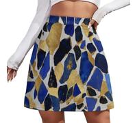 Mini Gonna Donna Progettazione Frammenti Irregolari - Elegante E Sexy Con Stile Astratto Moderno,Elasticizzata In Vita Elasticizzata Slim Fit Gonna Corta A Matita,Perfetta Per Ufficio E Vacanze, S-4Xl