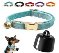 Mini GPS Tracker Collare di localizzazione per gatti, cani, animali domestici e bagagli, compatibile con iOS e Android, senza costi mensili (blu)