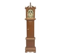 Mini Grandfather Clock, Vintage Table Model, Rustic Timepiece Decor, 1/12 Scale Furniture, for Kids Adults Tabletop Living Room Bedroom Kitchen Home Office Display Use 1.65x0.91x7.52 inches