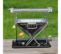 Mini Griglia a Carbone Portatile in Acciaio Inox per Campeggio e Tailgating