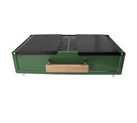 MINI GRIGLIA PER BARBECUE MANICO IN LEGNO PORTATILE METALLO DUREVOLE FACILE DA PULIRE PER IL CAMPEGGIO VIAGGIO A CASA