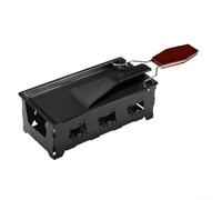 Mini griglia per raclette, set di cottura portatile per formaggio piccolo fonduta di formaggio in ferro per l'uso della candela in campeggio e riunioni