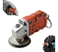 Mini Grinder Keychain, Polishing Tool Collectible Keychain Accessory, 2-In-1 Makita-Inspired Mini Grinder Keychains, On-The-Go Smoothing Tool, Tool Enthusiast Collectible (1Pcs)