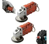 Mini Grinder Keychain, Polishing Tool Collectible Keychain Accessory, 2-In-1 Makita-Inspired Mini Grinder Keychains, On-The-Go Smoothing Tool, Tool Enthusiast Collectible (2Pcs)