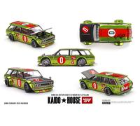 Mini GT KHMG164 Kaido House Datsun KAIDO 510 Wagon OG Flow Yellow Die Cast 1/64