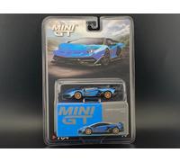 Mini Gt Lamborghini Aventador SVJ 63 Blu Aegir MGT00784 1/64