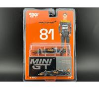 Mini GT McLaren MCL60 #81 Oscar Piastri 2023 F1 Giappone GP 3° Posto #768 1/64