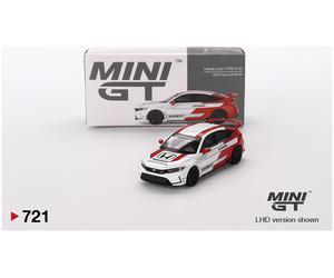 Mini GT MGT00721LHD Honda Civic Type R #2 2023 Pace Car White Die Cast 1/64