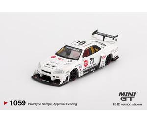 Mini GT MGT01059RHD Nissan LB-ER34 Super Silhouette ATHLETE/COLLET Die Cast 1/64