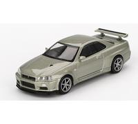 Mini GT NISSAN SKYLINE GT-R (R34) VSPEC II NÜR 2002 MILLENIUM JADE 1:64