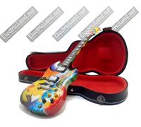 Mini Guitar Clapton cream + hard case shaped box scale 1:4 miniature collectible