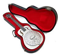 mini guitar Dire Straits Mark Knopfler Dobro brothers in arms tribute model + hard case box miniature in scala 1:4 chitarra in miniatura con custodia da collezione music gadget rock